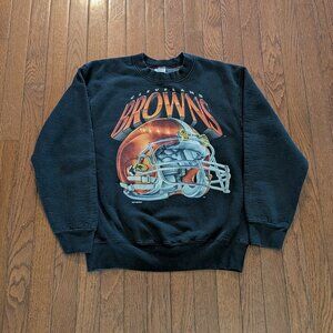 1994 Big Helmet Cleveland Browns Salem Crewneck Made in USA - Size M